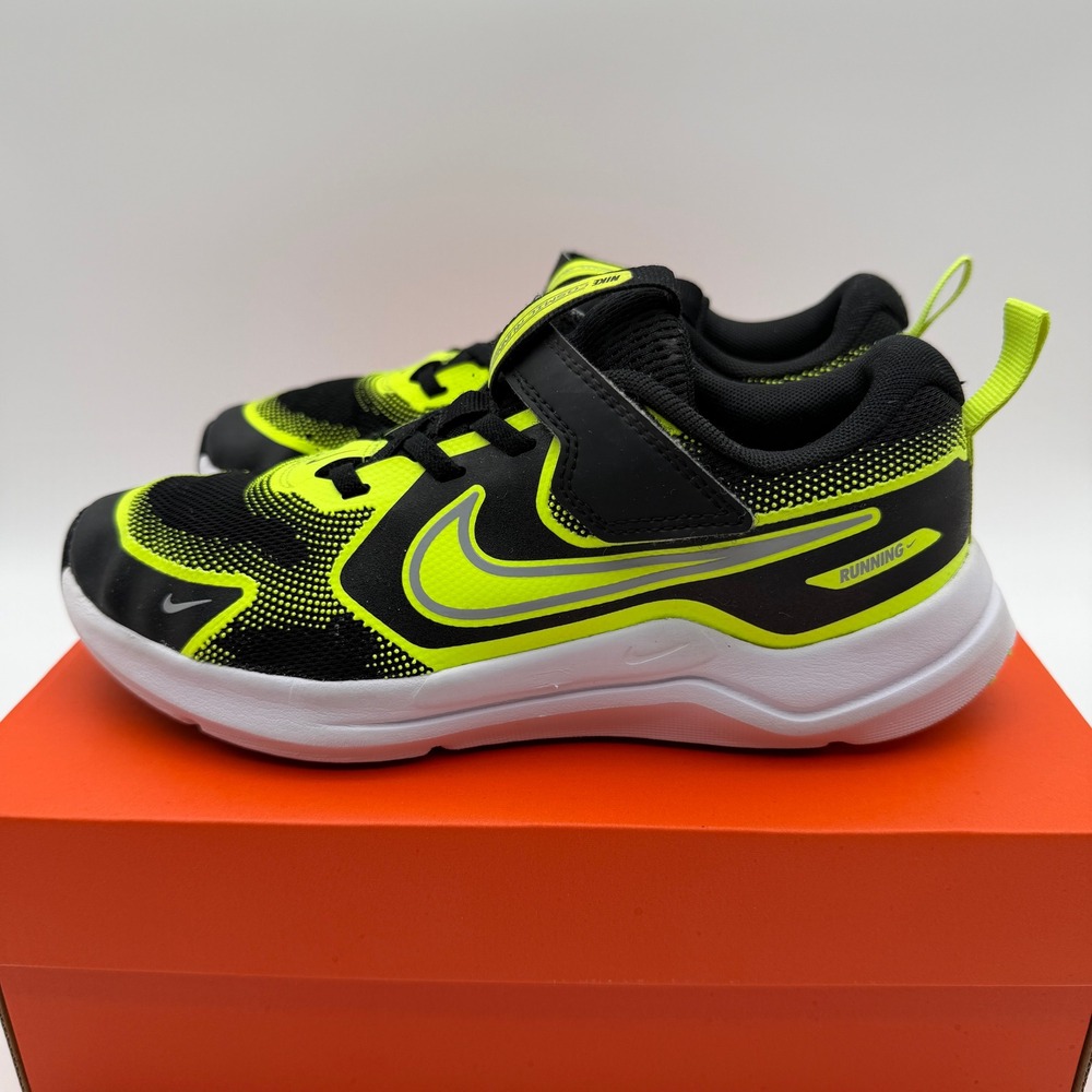 Nike Cosmic Runner PSV Kids Running Shoes Black Volt Size 3Y